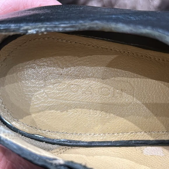 Coach Jaelyn Open Toe Black Leather Platform Wedges Zip Up Heeled Sandals - Picture 10 of 14